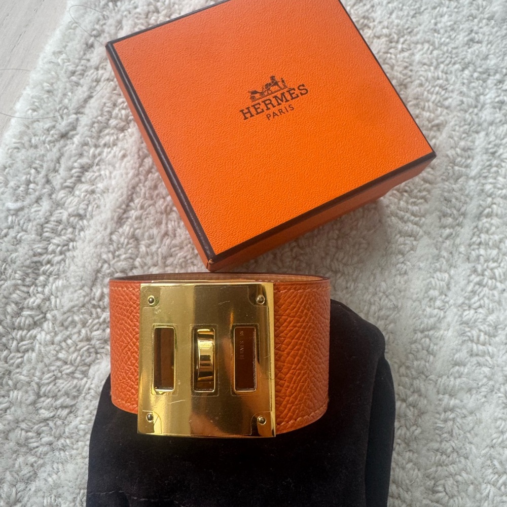 Hermes Kelly Dog cuff GHW